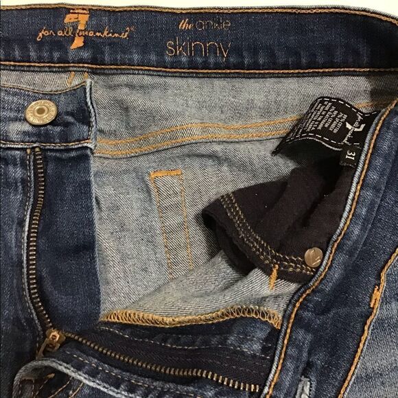 7 forĀ all mankindāThe Skinny Ankle Jeans Sizeā31 - Picture 12 of 16
